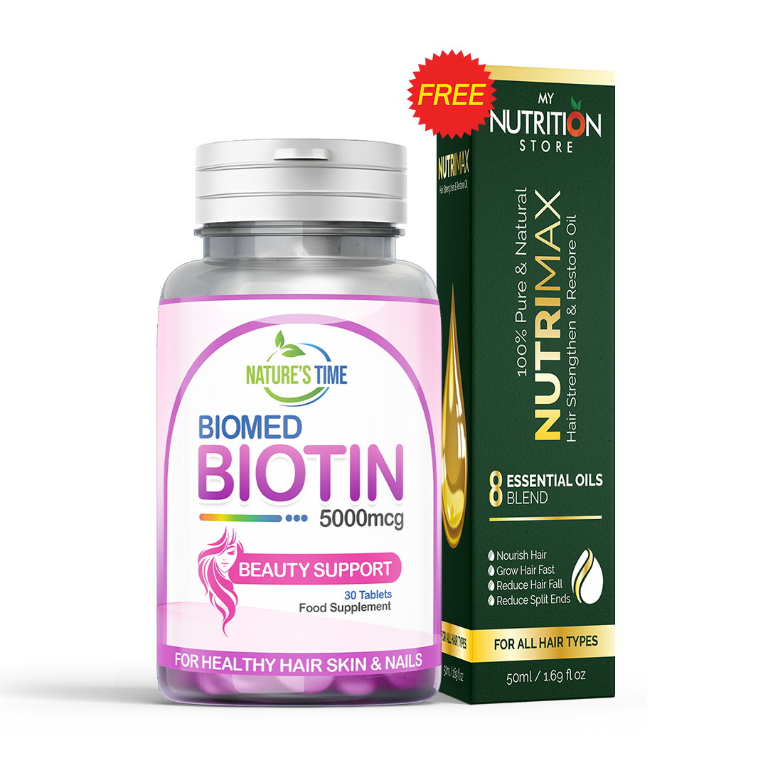 Buy Biomed- Biotin & Get Free NutriMax Oil